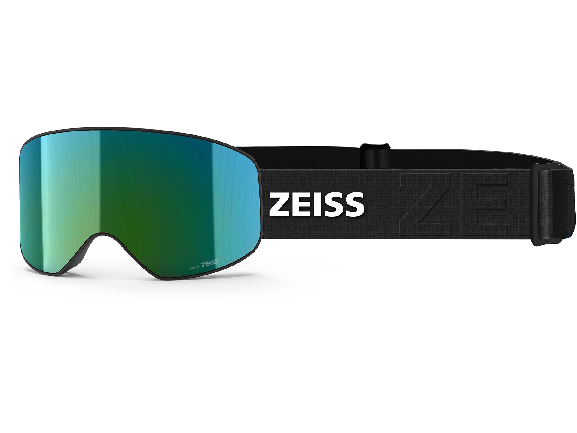 Очила за сняг ZEISS с тюркоазен визьор и черна каишка